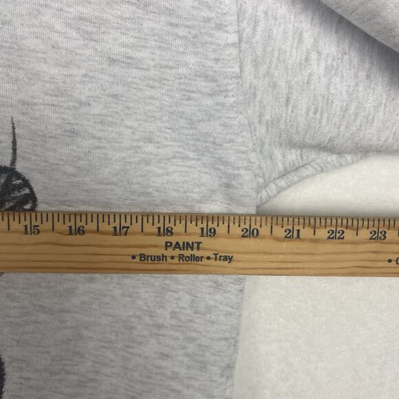 Disney Mickey Mouse Sweater Womens Extra Small Gray Hoodie Sweatshirt Pockets - Picture 5 of 8